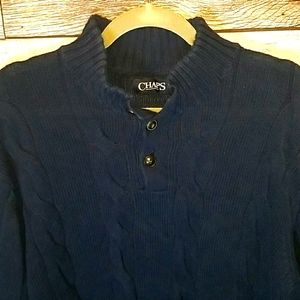 CHAPS NAVY BLUE SWEATER